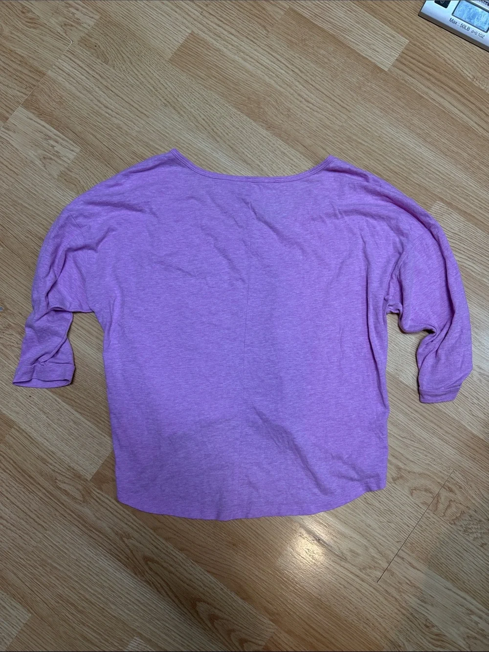Justice Girls Be You Graphic High Low Top Purple Animal Print Star Tee Size 12